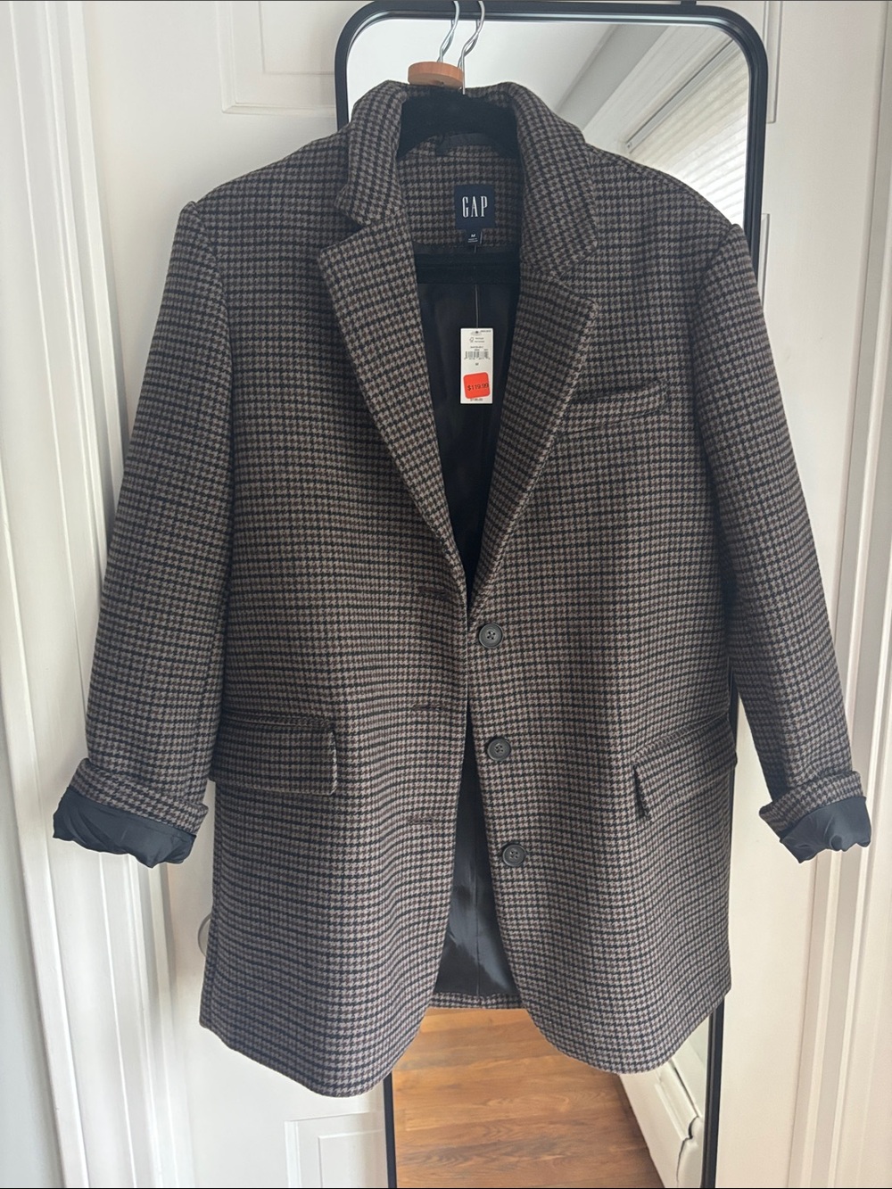 GAP Brown Houndstooth Sport Coat Blazer